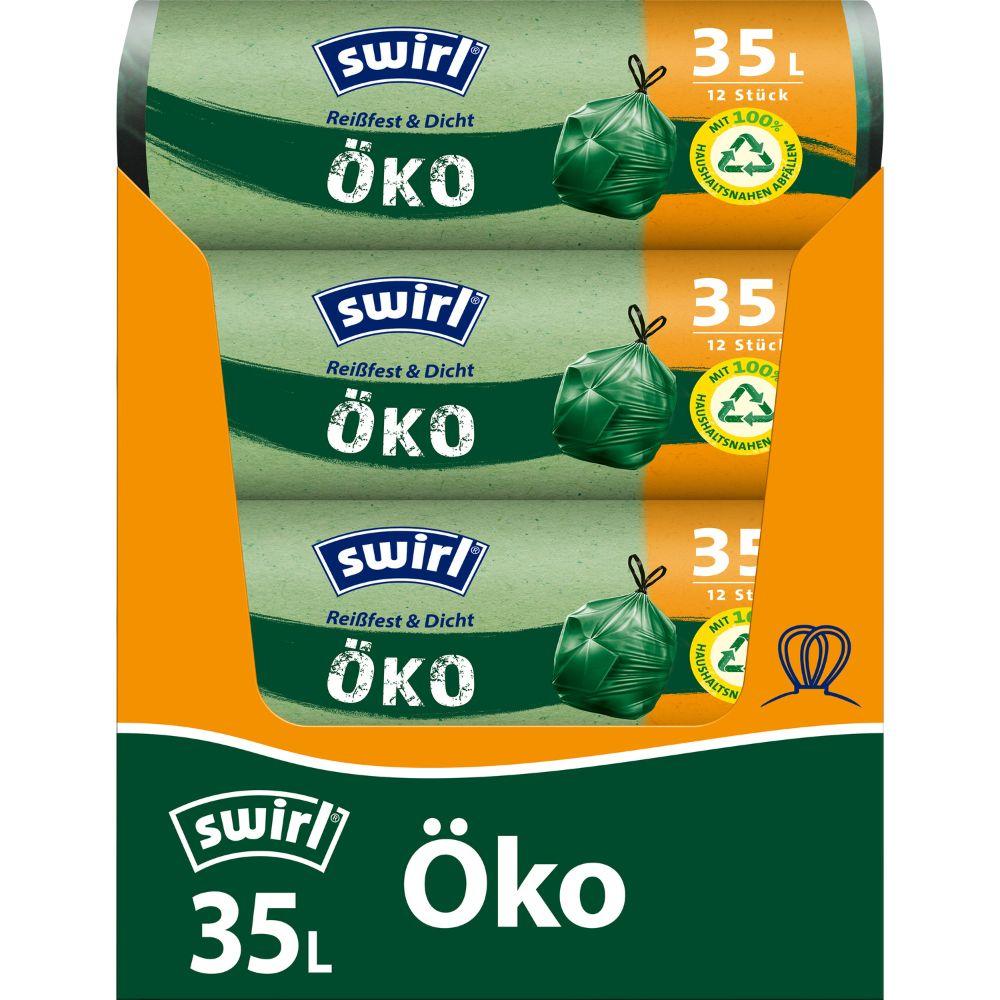 Öko Müllbeutel Zugband 35 Liter Reißfest Flüssigkeitsdicht Rolle 12 Stück-Altruan
