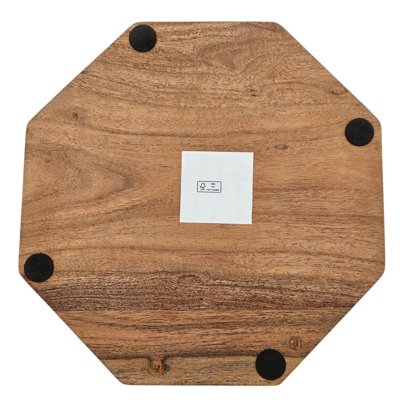 Vielseitiges achteckiges Dekotablett aus Akazienholz 25 cm