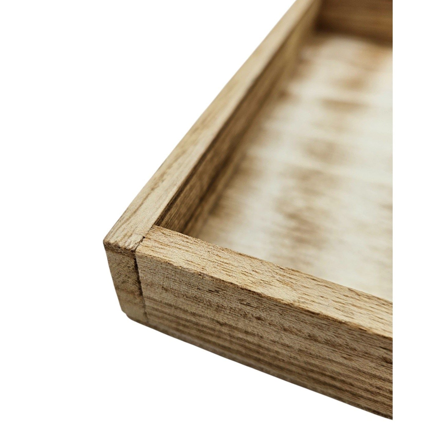 Holz Dekotablett 26x26 cm Braun Rechteckig Natürliche Eleganz