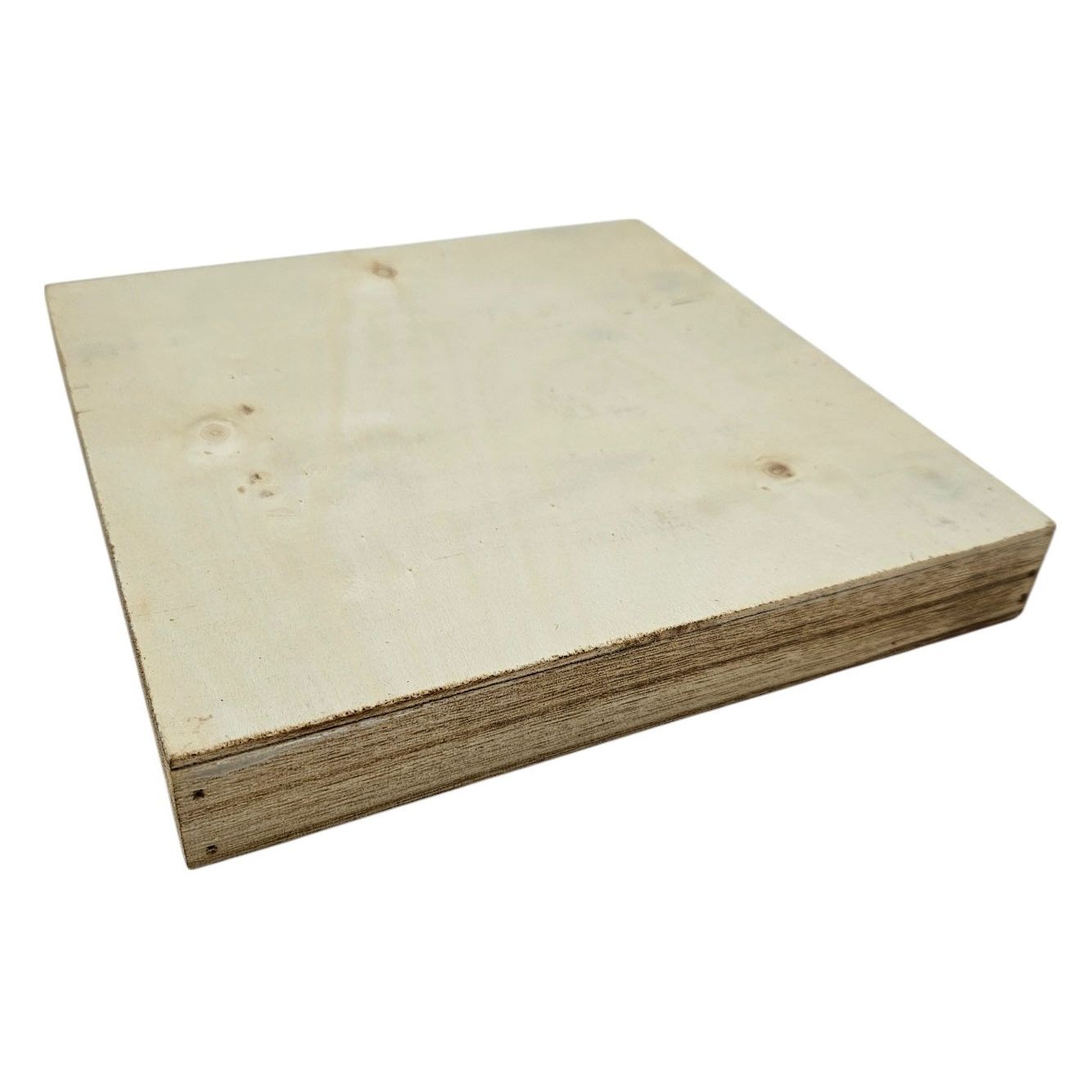 Holz Dekotablett 26x26 cm Braun Rechteckig Natürliche Eleganz