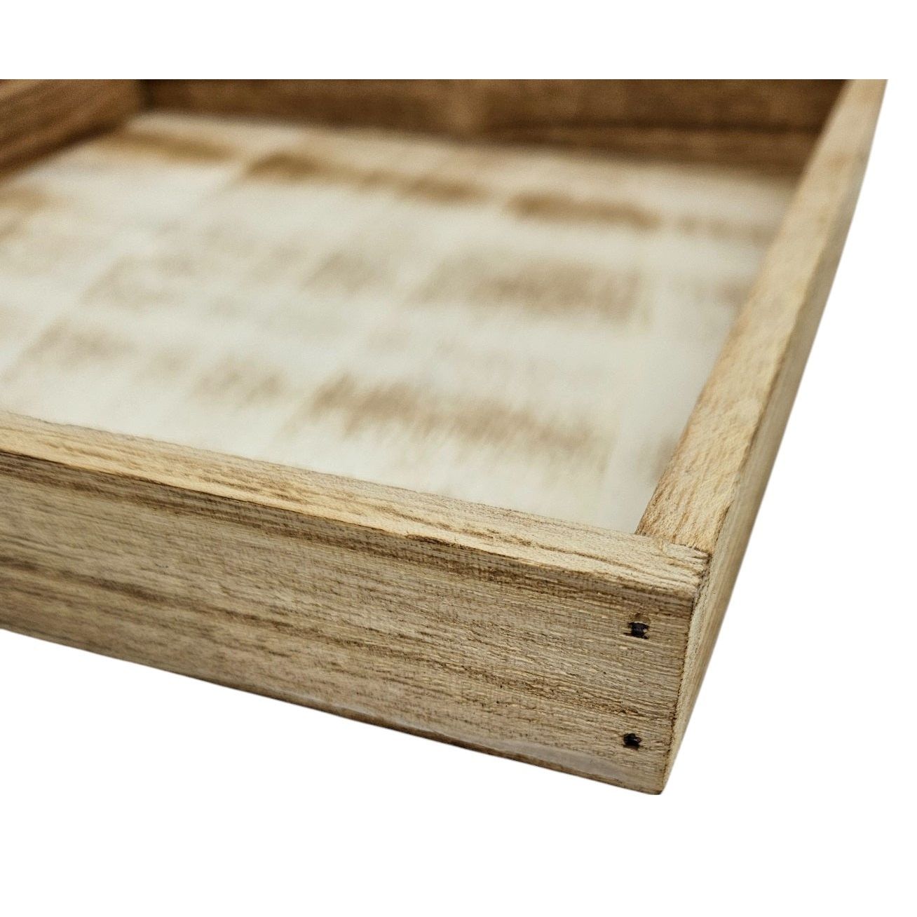 Holz Dekotablett 26x26 cm Braun Rechteckig Natürliche Eleganz