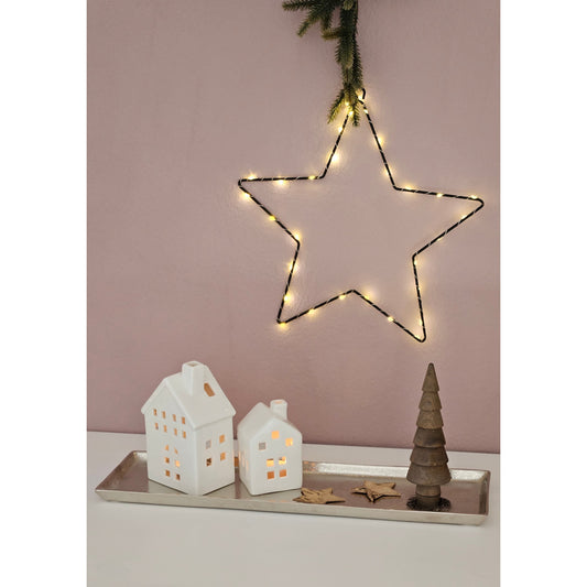 Elegantes silbernes Dekotablett aus Aluminium 44x13 cm