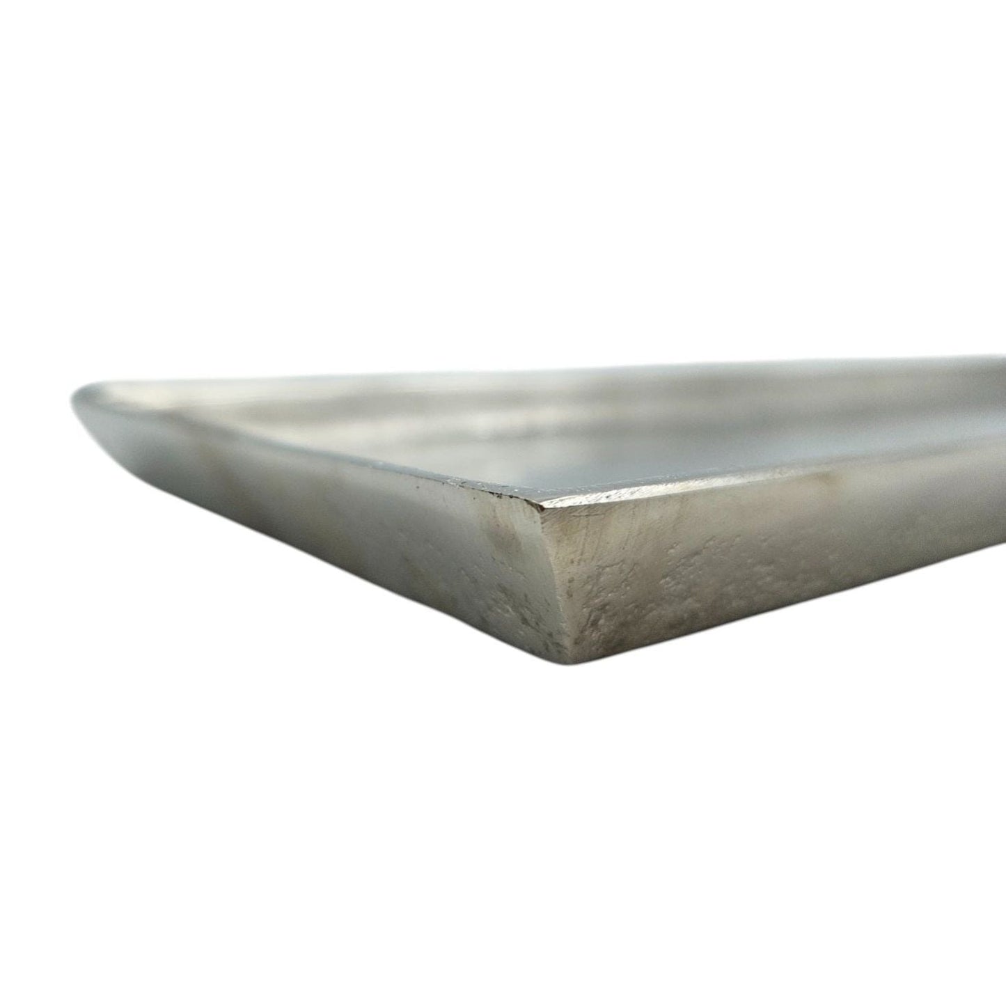 Elegantes silbernes Dekotablett aus Aluminium 44x13 cm