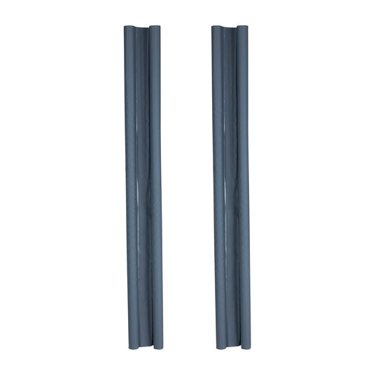 Zugluftstopper Doppeldichtung Energiesparendes 2er Set 95 cm Grau