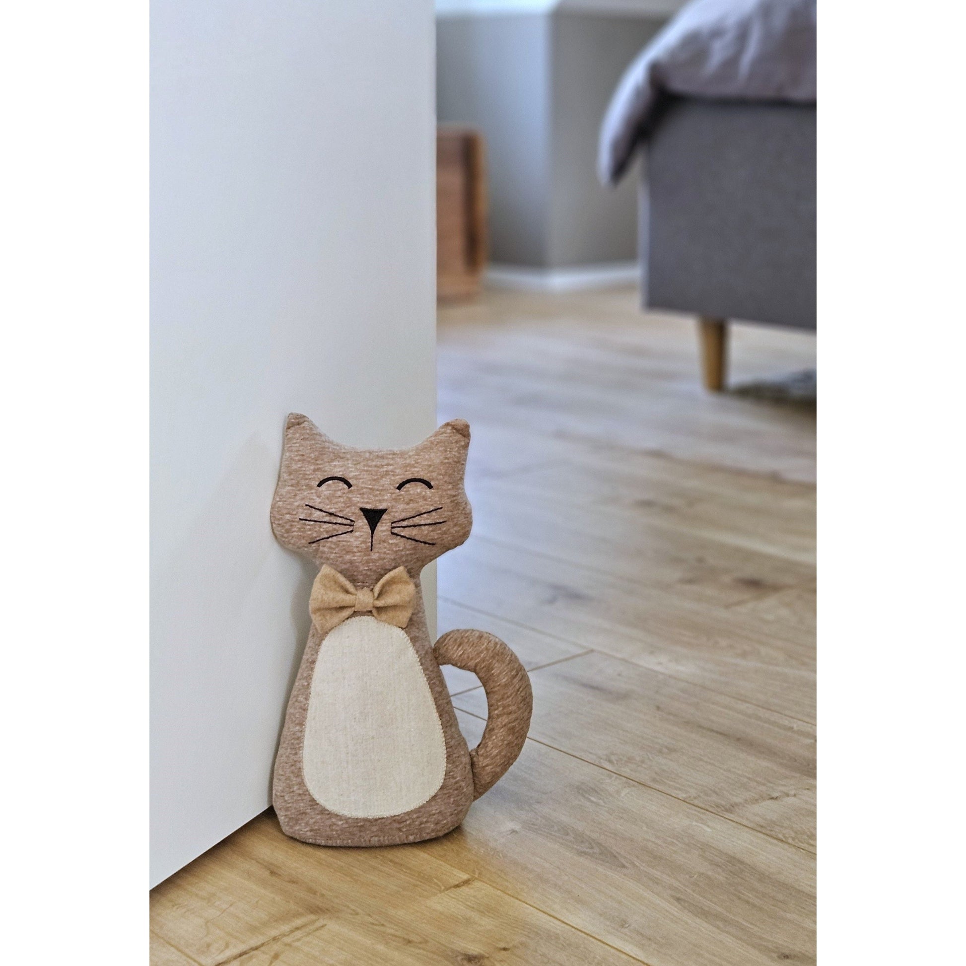 Türstopper Katze Molly Türhalter Sandfüllung Stofftier Deko Katze 30 cm
