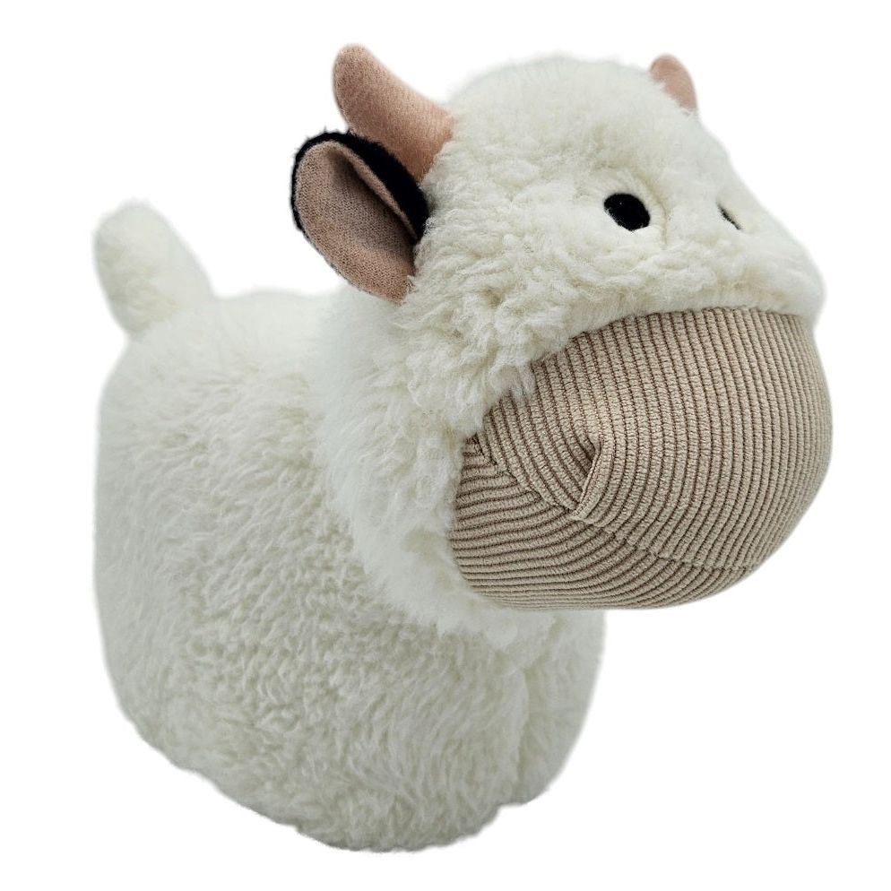 Türstopper Türsack Schaf Kuh Hund aus Stoff mit Sandfüllung weiß beige