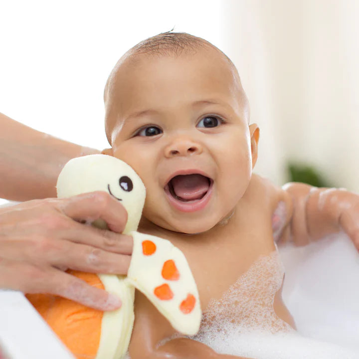 Badeschwamm Schildkröte mit Seifenfach – Weich & Kindgerecht