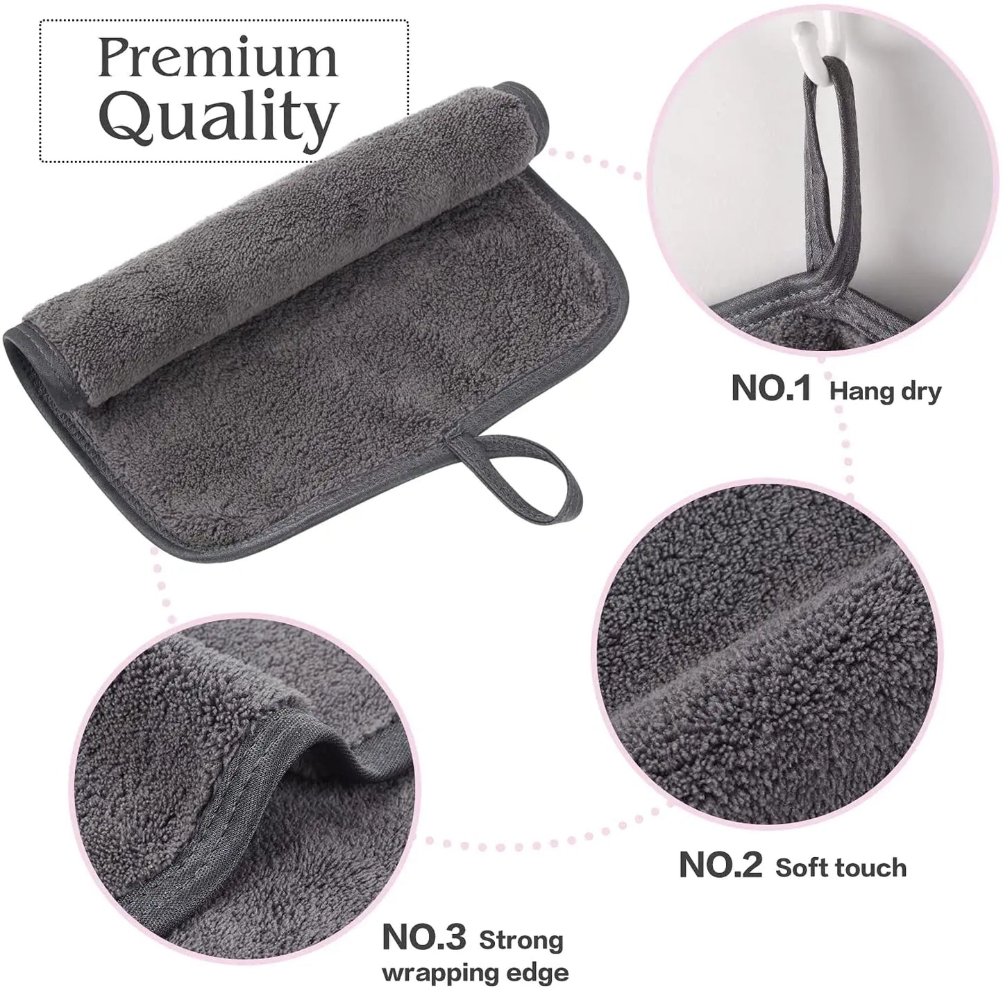 Wiederverwendbare Mikrofaser Gesichtstücher 6er Set 20x20 cm