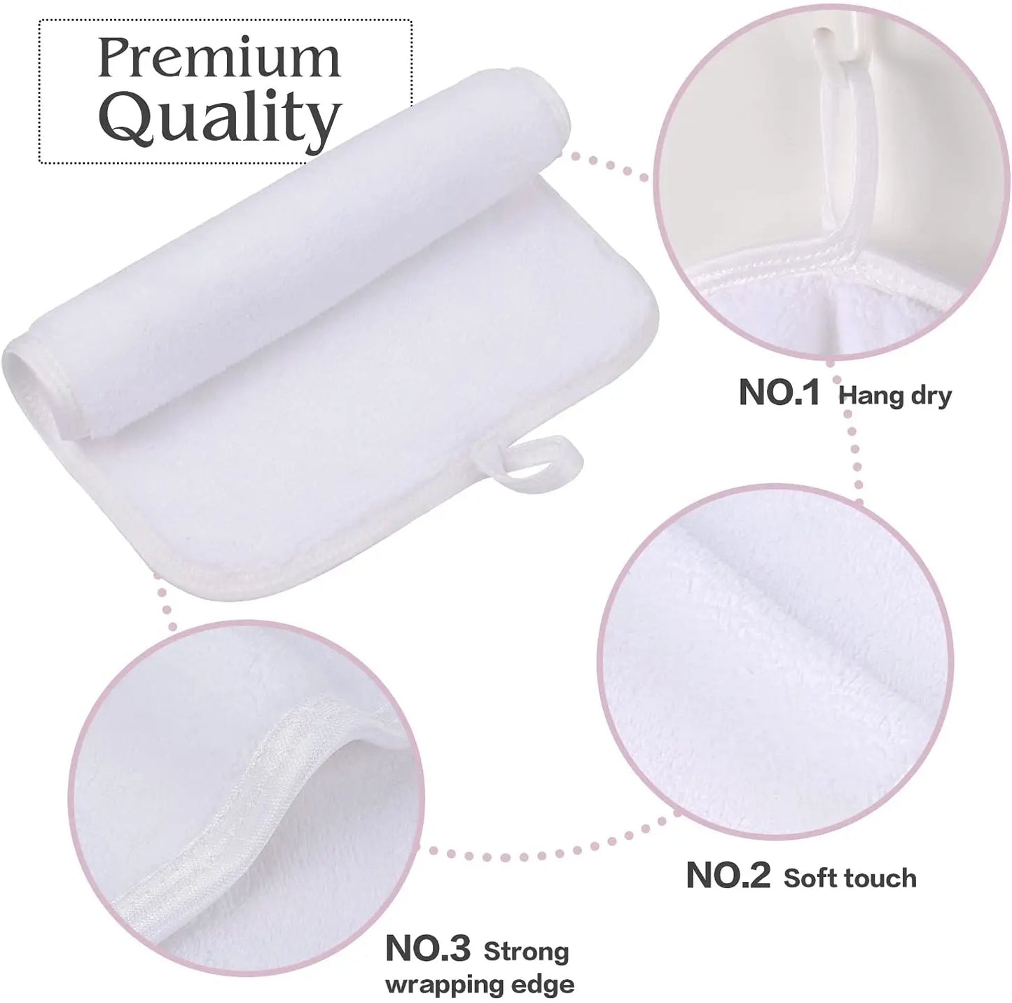 Wiederverwendbare Mikrofaser Gesichtstücher 6er Set 20x20 cm