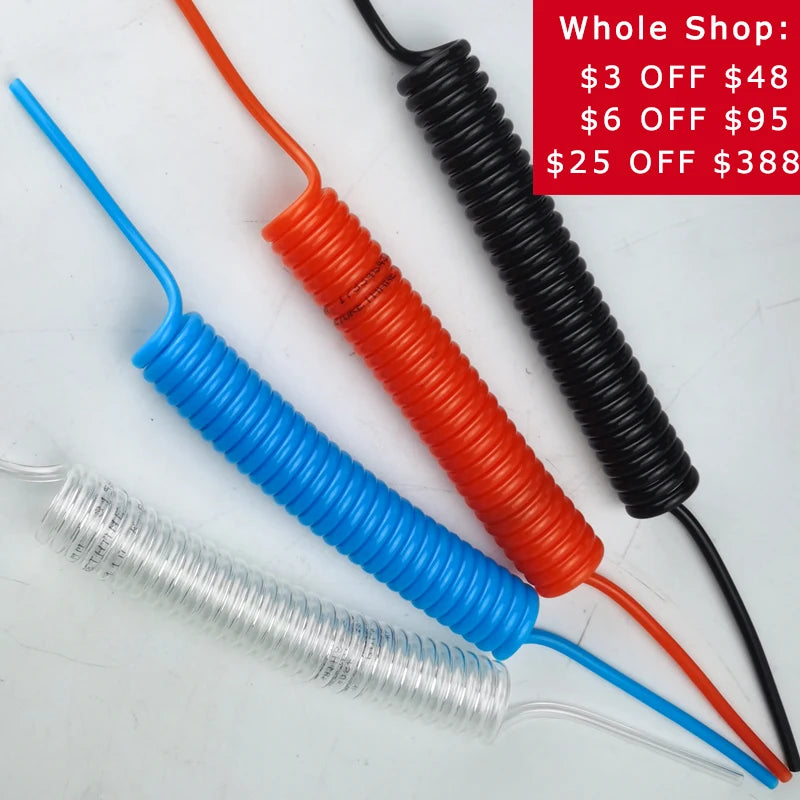 Flexibler - langlebiger Polyurethan Kompressor-Schlauch 2-12m Spirale