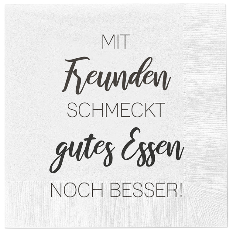 Servietten Mit Freunden 80 Stück 33x33 cm 3-lagig