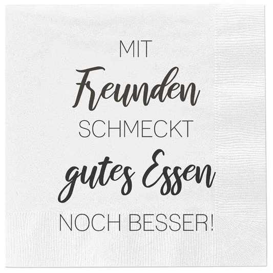 Servietten Mit Freunden 80 Stück 33x33 cm 3-lagig