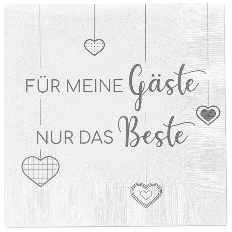 3-lagige Papierservietten 80 Stück Weiß Für Festliche Anlässe