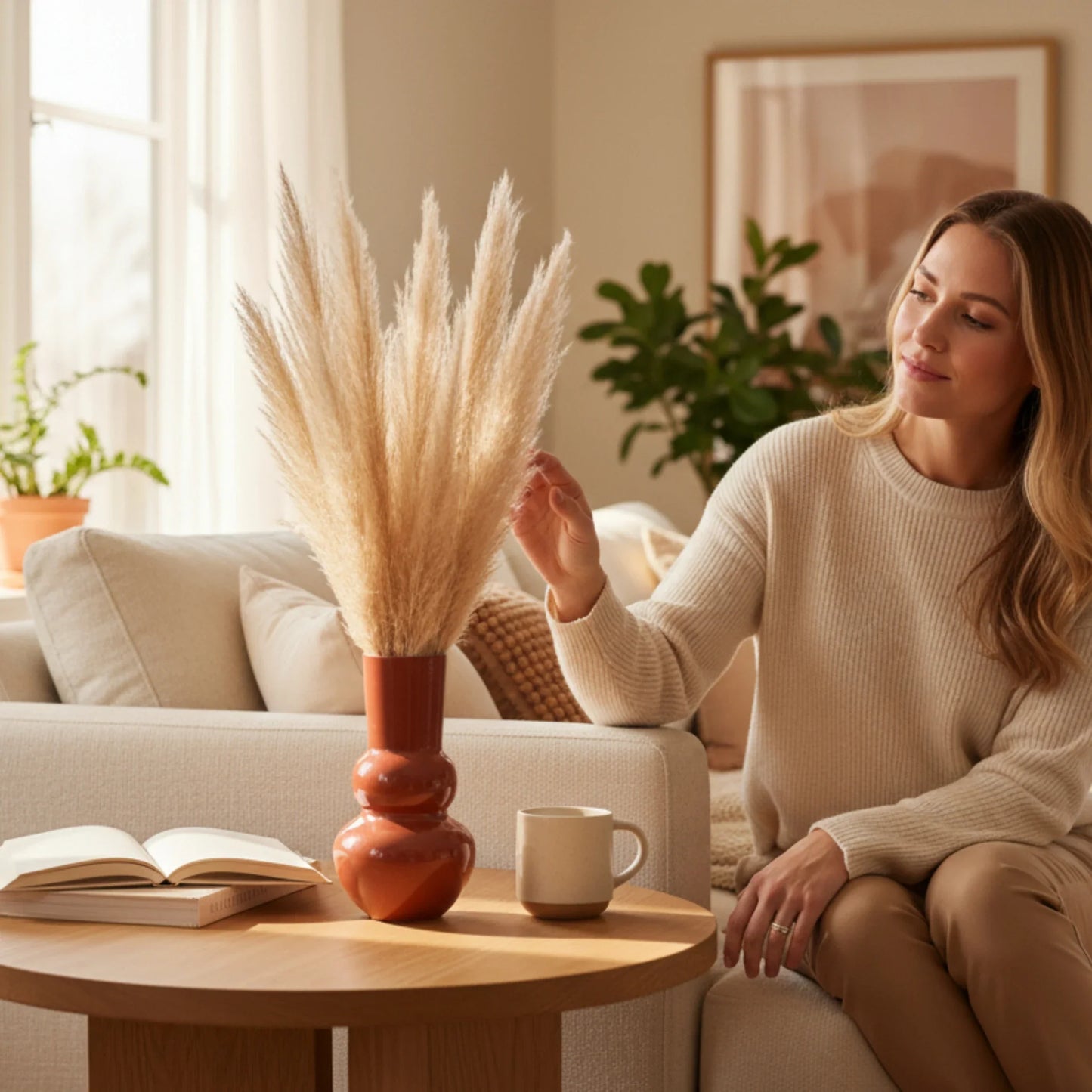 Große Metall Blumenvase im Retro Design als stilvolles Dekoobjekt