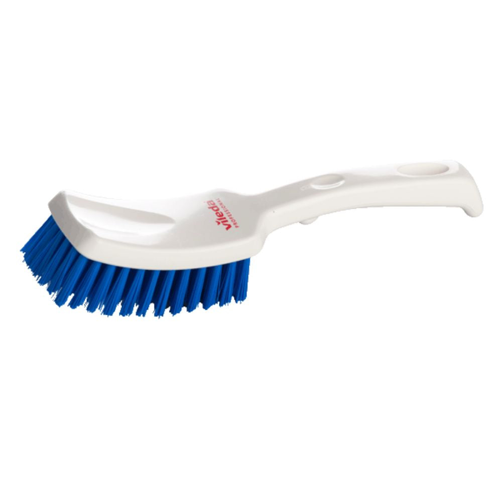 Vileda Professional Stielbürste mit kurzem Griff blau - 30 c| Packung (1 Stück)