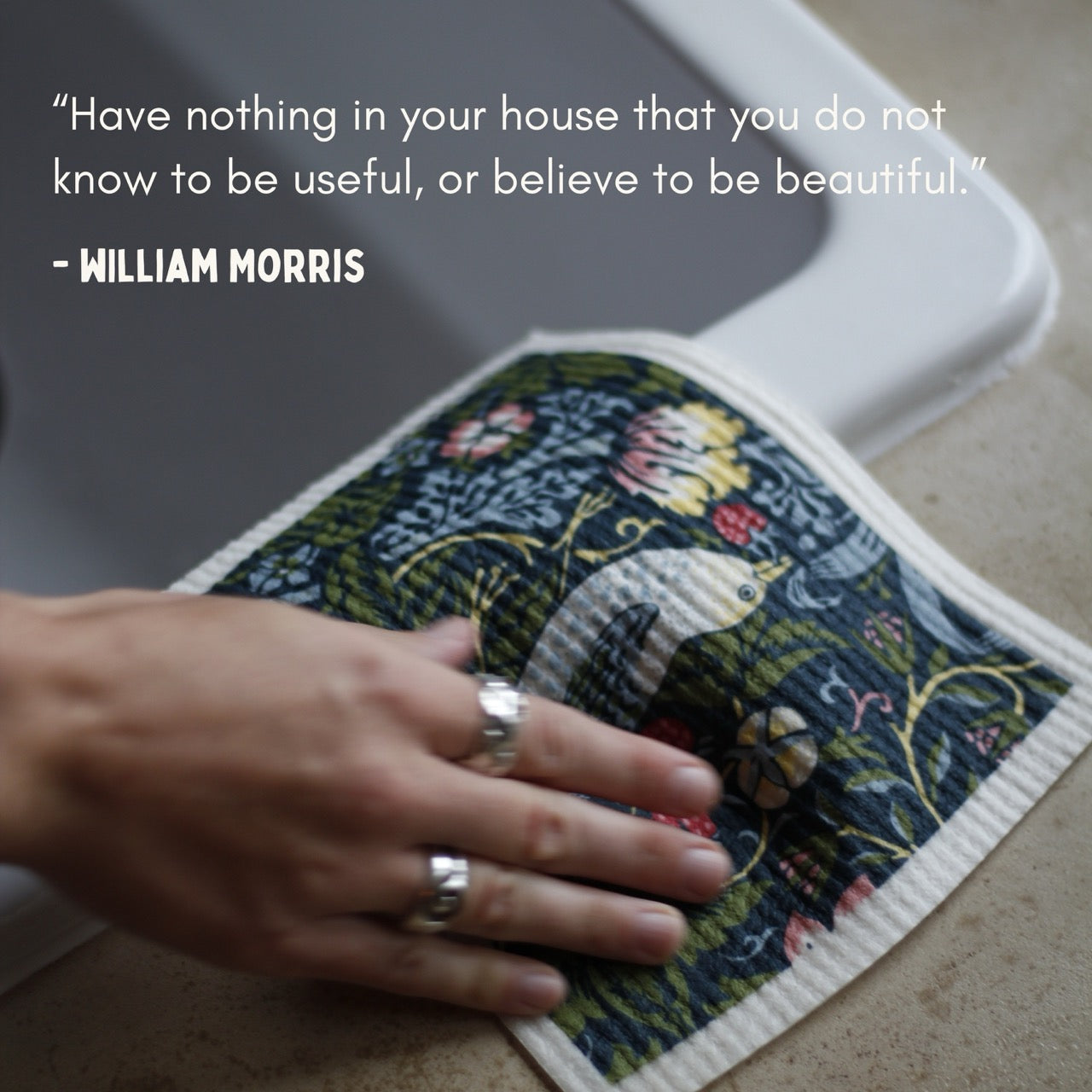 5x Art Spültücher bedruckt Set - William Morris Meisterwerke