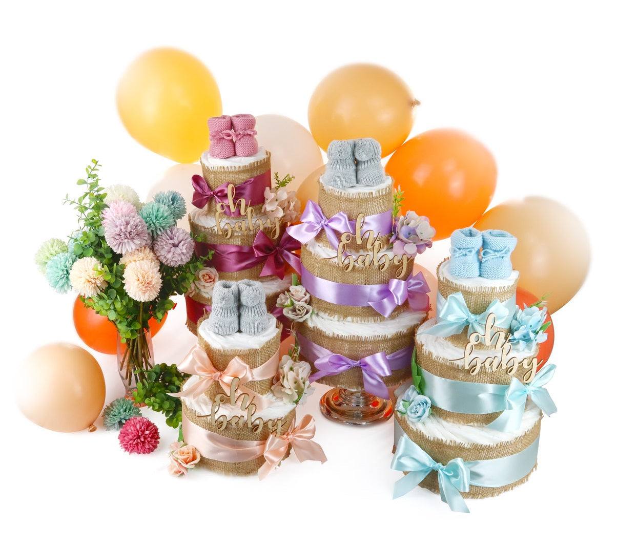 Windeltorte Alles Jute zur Geburt apricot-dubistda