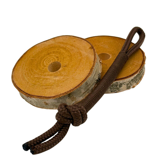 Birkenholz Halterung für Himalaya Lecksteine und Schleck Twister