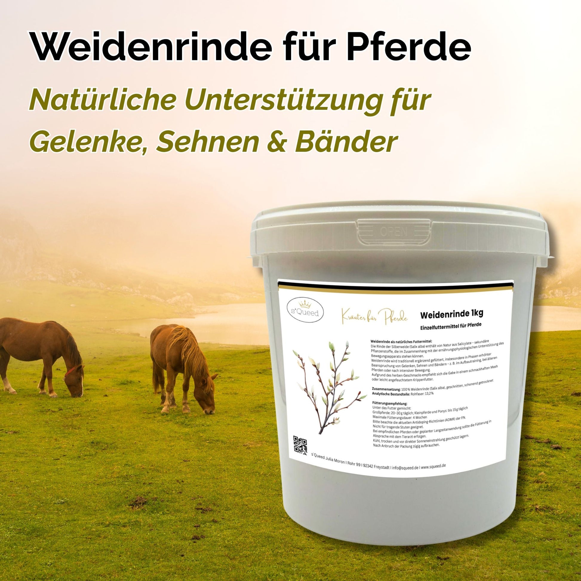 Weidenrinde Pferd geschnitten 1kg