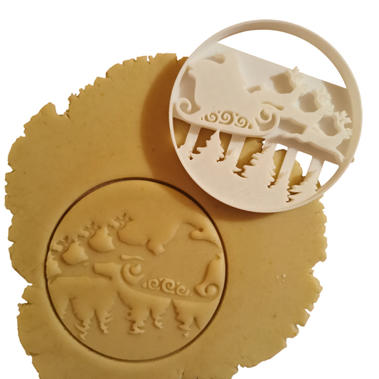 Weihnachtsschlitten Ausstechform Cookie Cutter Geschenkidee Backzubehör