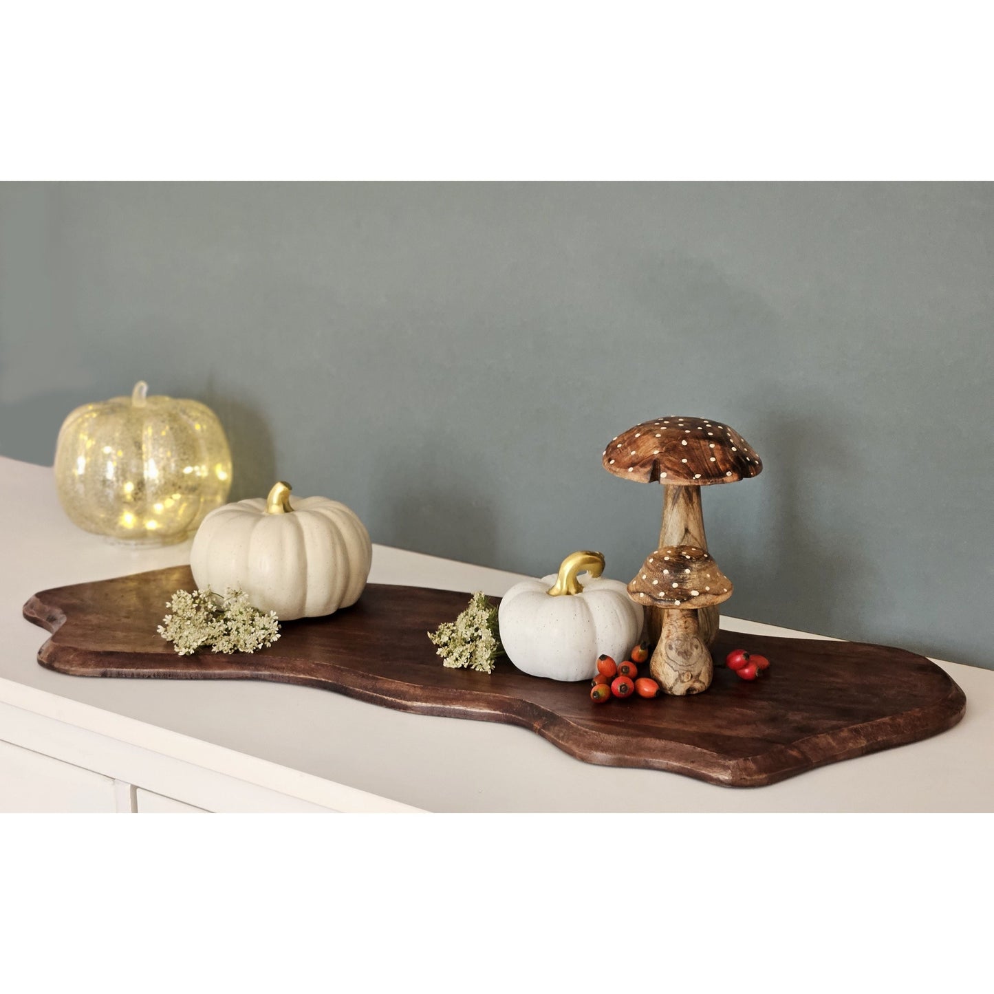 Großes Schneidebrett aus massivem Mangoholz 80 cm