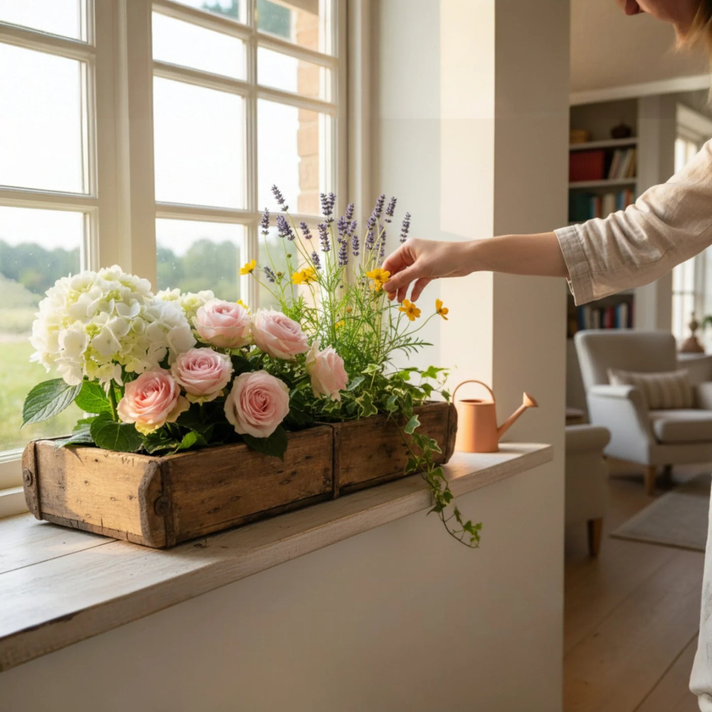 Holzkiste Ziegelform Ziegelsteinform Kiste recyceltes Holz Kasten 60 cm-Miamonda