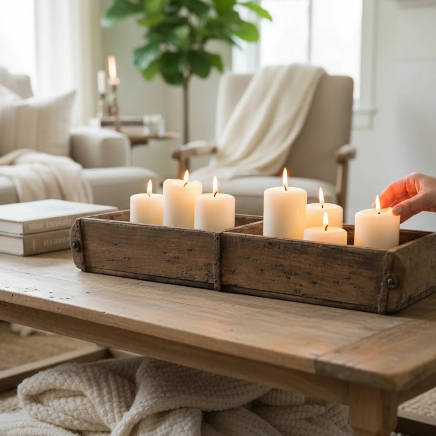 Holzkiste Ziegelform Ziegelsteinform Kiste recyceltes Holz Kasten 60 cm-Miamonda