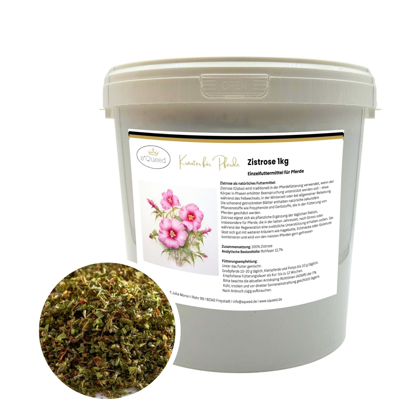 1kg Zistrose für Pferde Natürliche Unterstützung der Atemwege