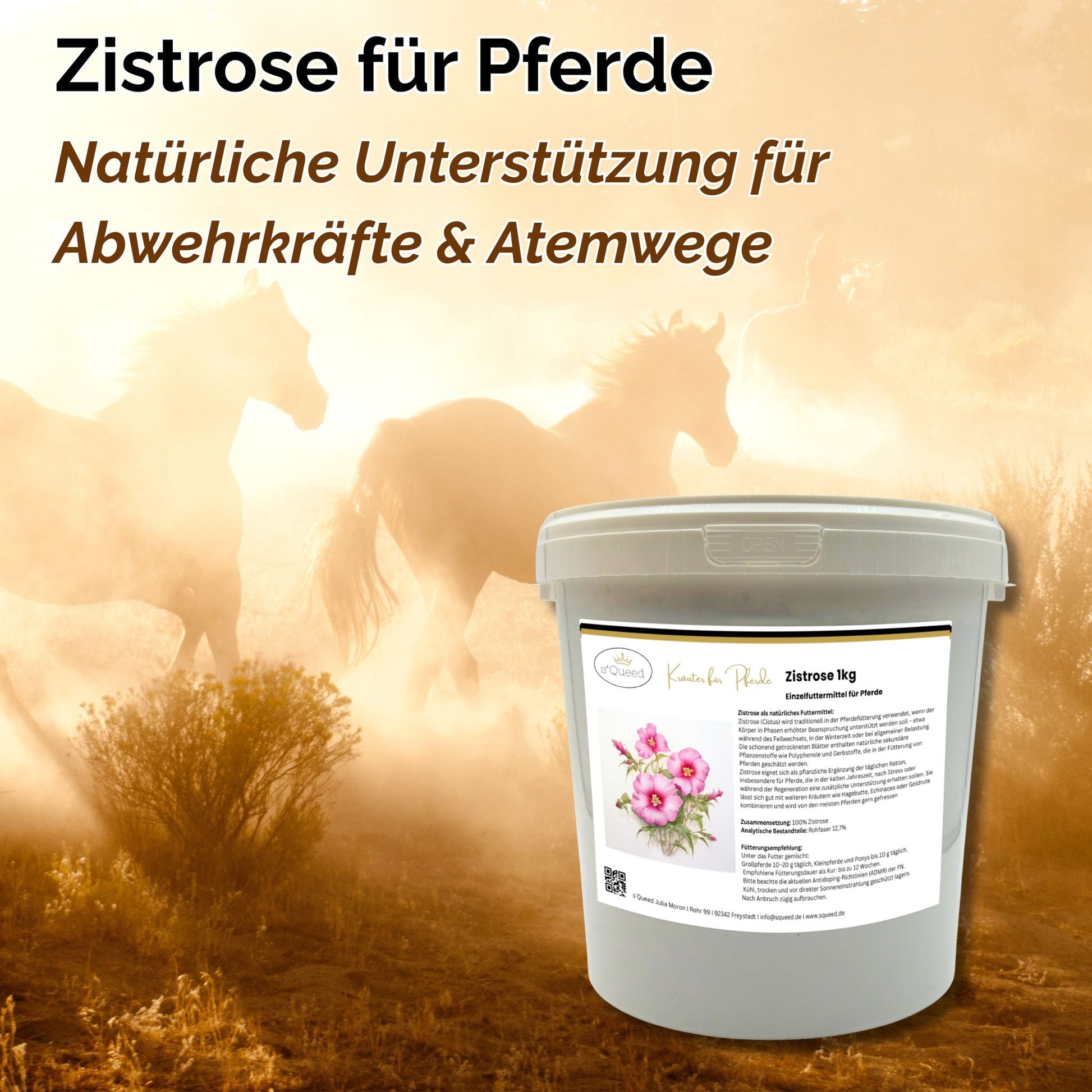 1kg Zistrose für Pferde Natürliche Unterstützung der Atemwege