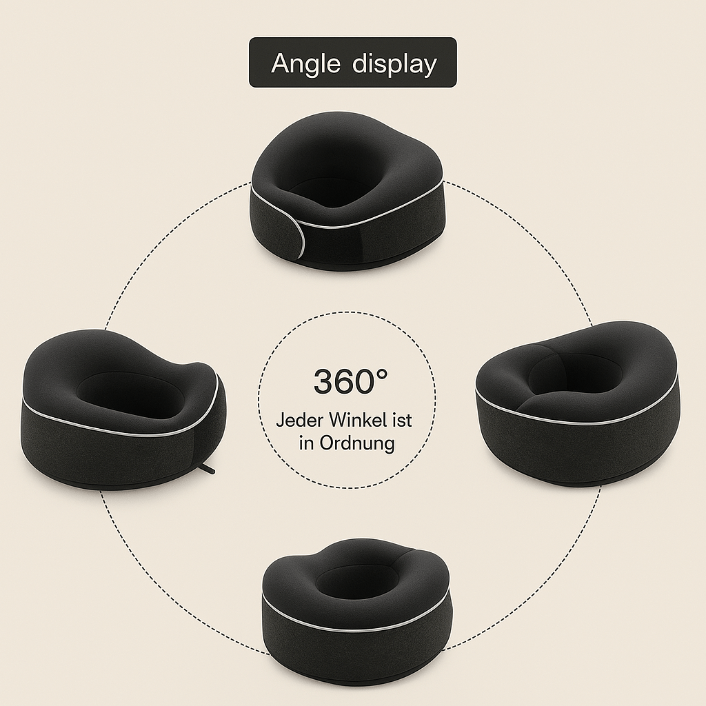 Nackenkissen für erholsamen Schlaf nach der Haartransplantation – kompakt, komfortabel & ideal für Reisen