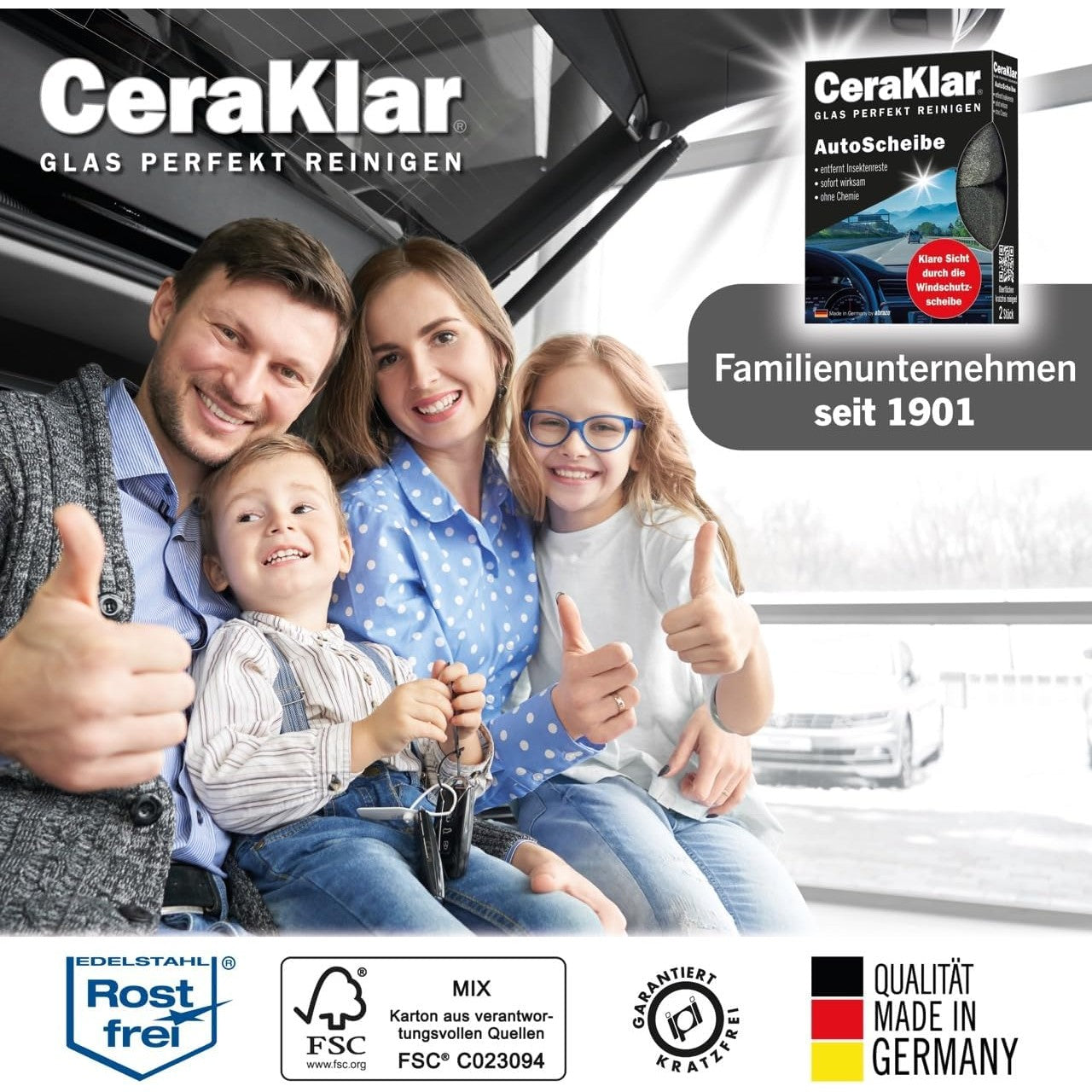 abrazo CeraKlar AutoScheibe Schwamm