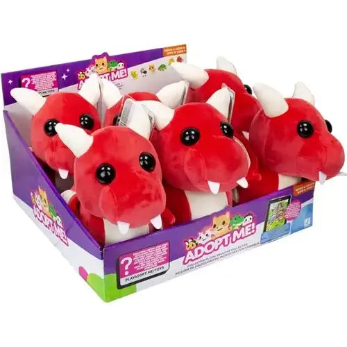 Weiches Plüschtier Drache 20cm mit virtuellem Code im 6er Set