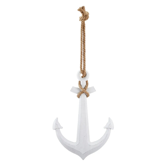 Anker Dekoanker Dekoration Maritim weiß Seil Tau 60x40 XXL hängen Hochzeit Wandhaken - Yabubest - Home & More
