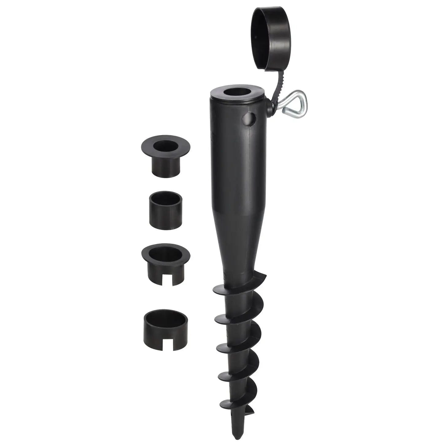 Bodenhülse Rasendorn für Sonnenschirme 25 bis 45 mm Einschraubbodenhülse inkl.4