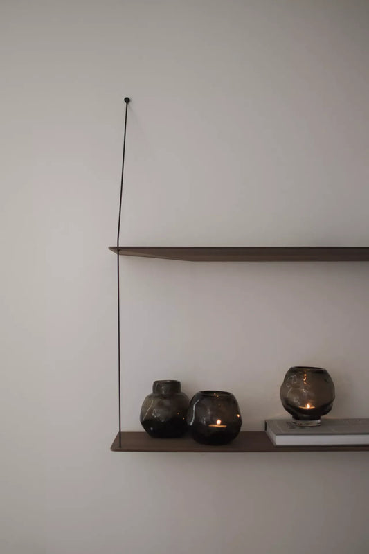 Bunch Mini Windlicht auf Fuß aus Glas in Braun 12 cm-Verdancia