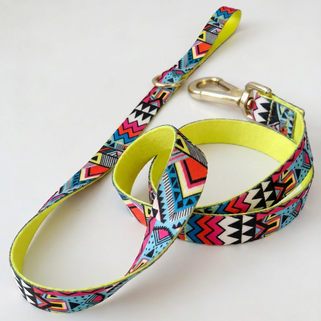 Leine Ethnic Vibrance Schnelltrocknende Hundeleine mit Komfort