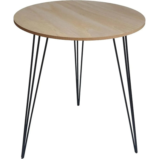 Beistelltisch Couchtisch rund Holz Metall Tisch Nachttisch Holztisch Ø 40 cm - Yabubest - Home & More