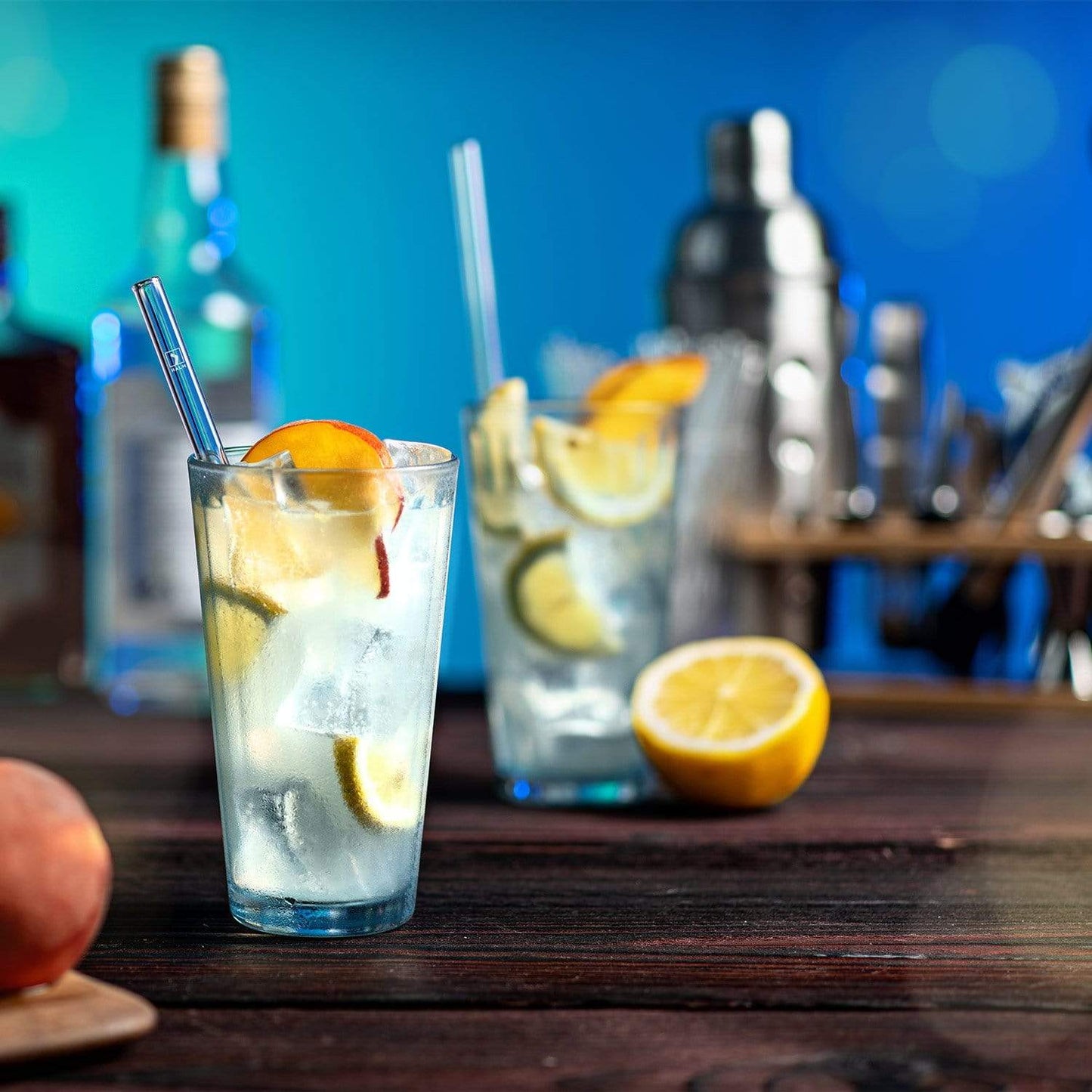 Gin Sprüche Glasstrohhalme 3 Längen mit lustigen Gin-Tonic Sprüchen