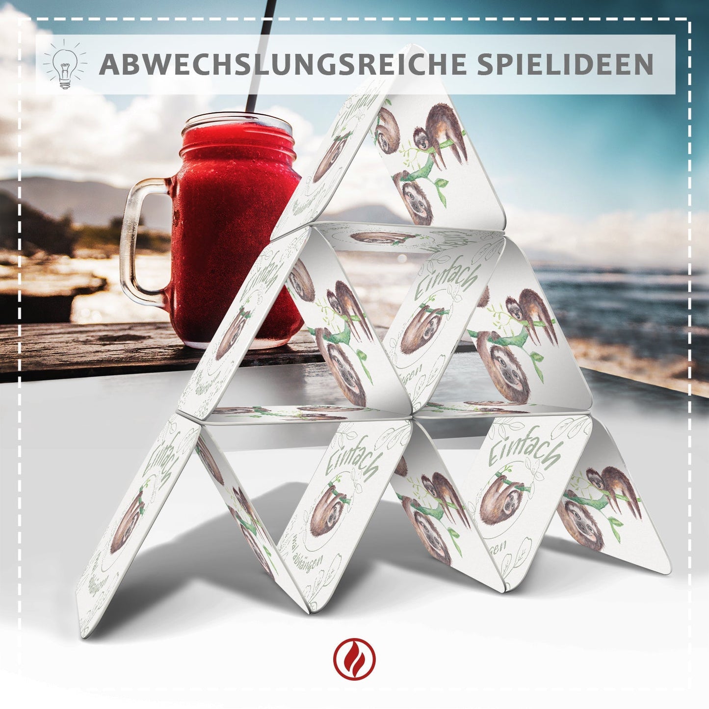 50 Bierdeckel Faultier Einfach mal abhängen Naturmotiv