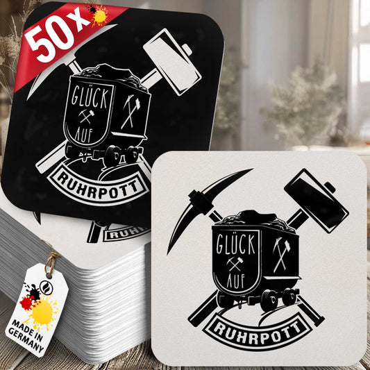 Bierdeckel Ruhrpott Glück Auf 50er Set Untersetzer