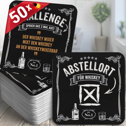 50x Bierdeckel Whisky Untersetzer Geschenk Männer