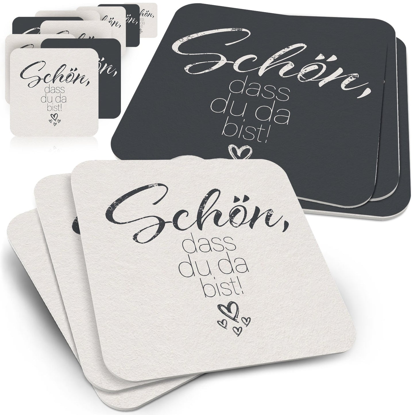 Premium Bierdeckel 50er Set Grau – Ihr stilvolles Tisch-Highlight