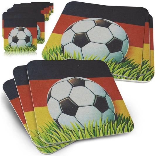 50er Set Fußball Bierdeckel Deutschland Party Deko