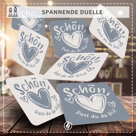 50x Bierdeckel "Schön, dass du da bist"