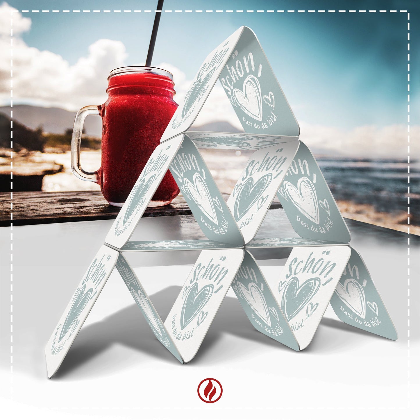 Bierdeckel Set mit 50 Stücken bedruckt als gastfreundliche Deko