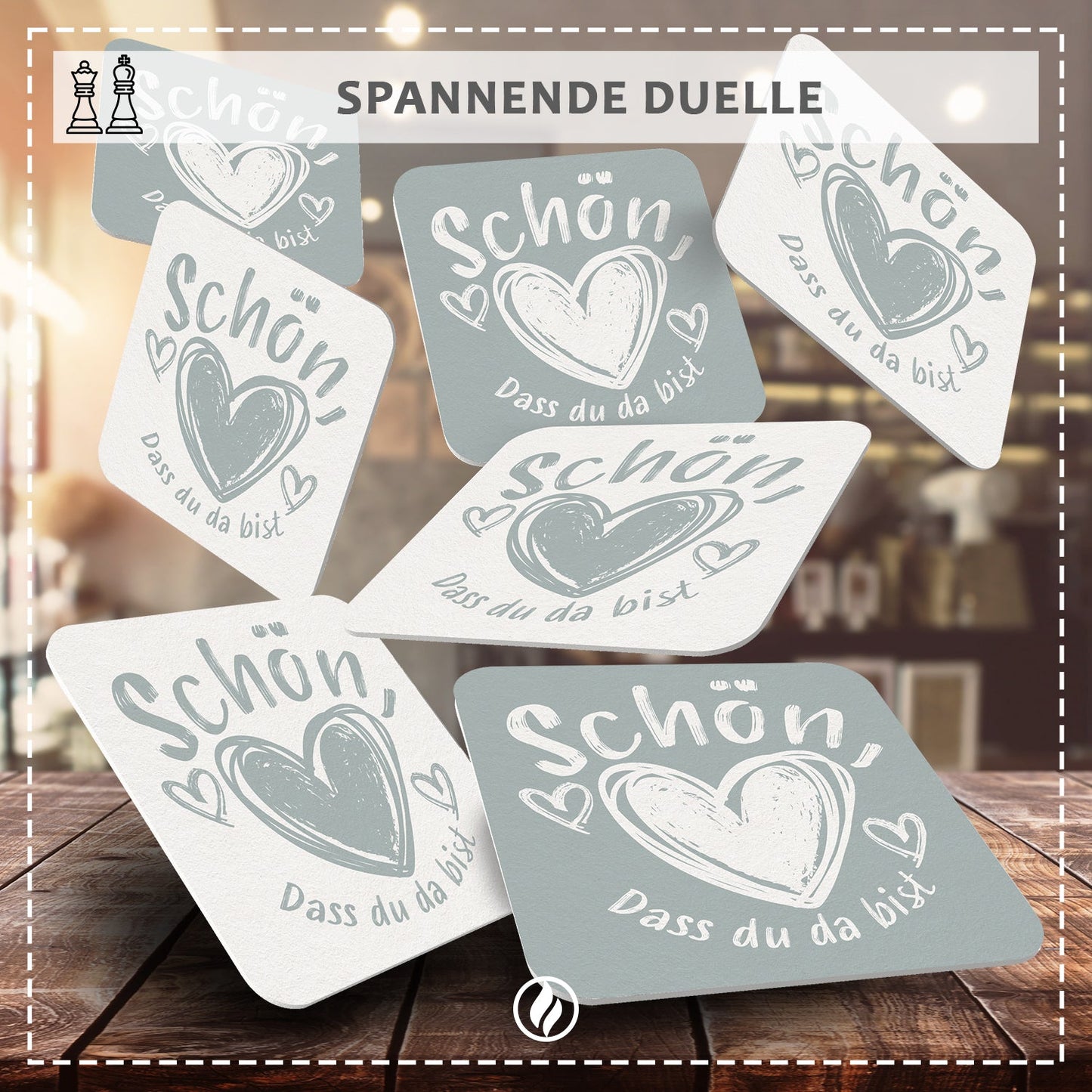 Bierdeckel Set mit 50 Stücken bedruckt als gastfreundliche Deko