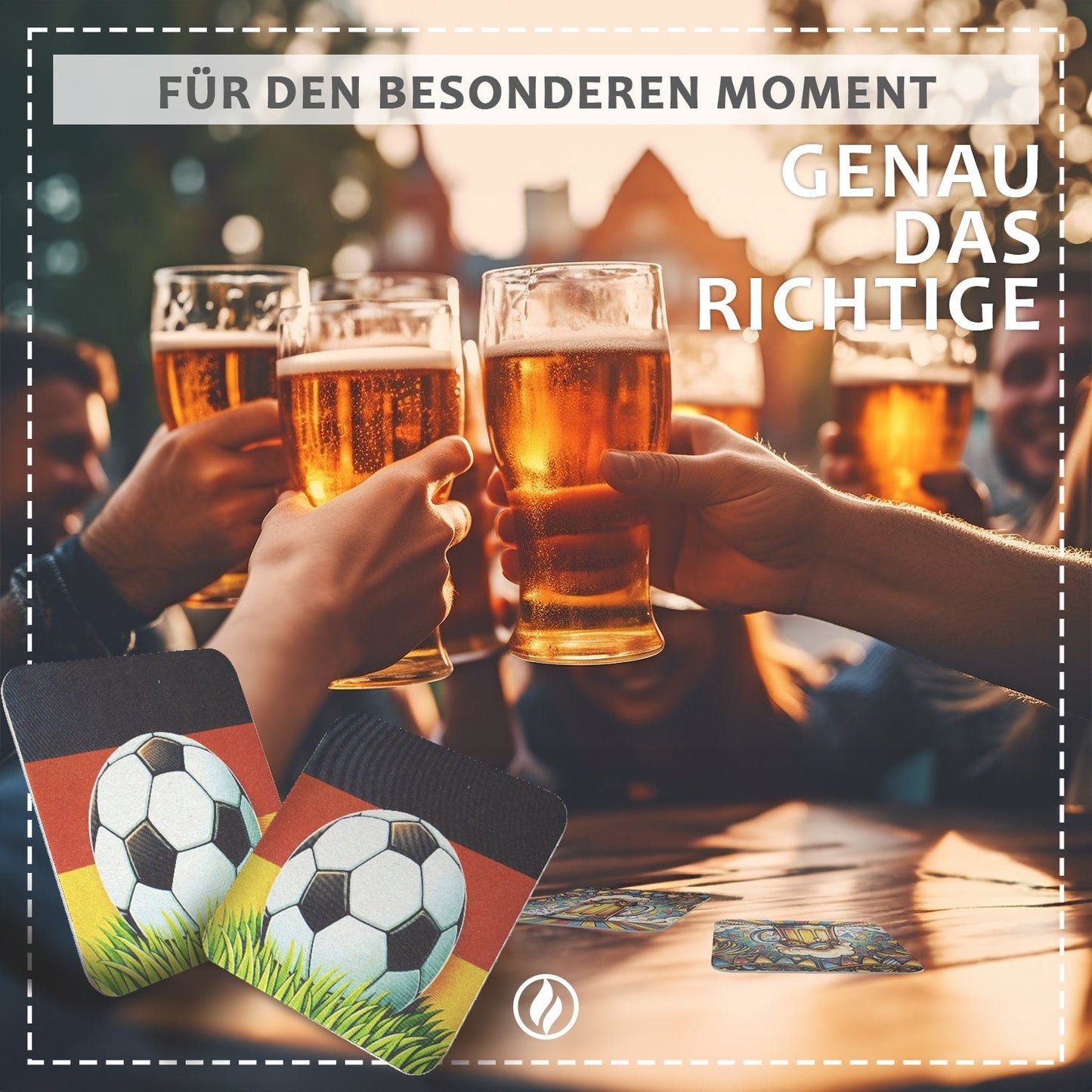 50er Set Fußball Bierdeckel Deutschland Party Deko