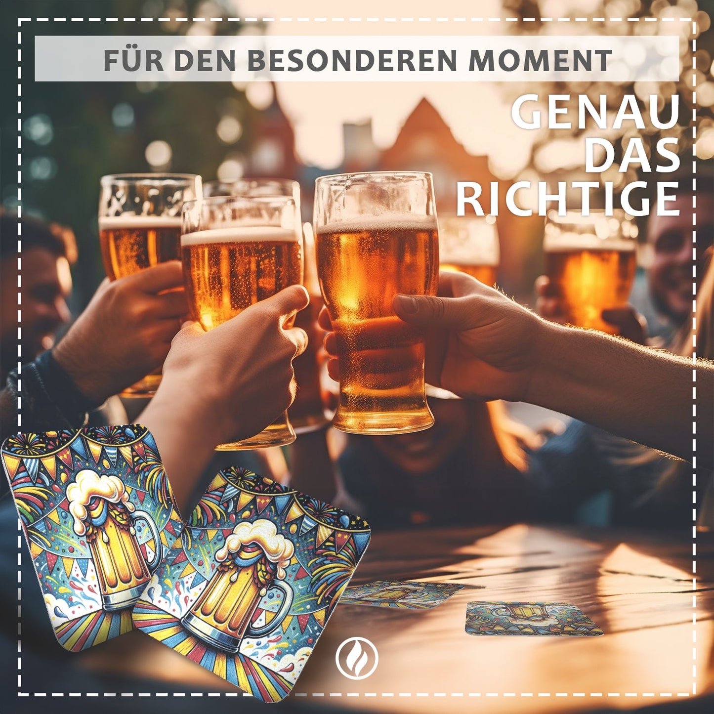 50 Bierdeckel bunt Bierkrug Party Geburtstag Grillen