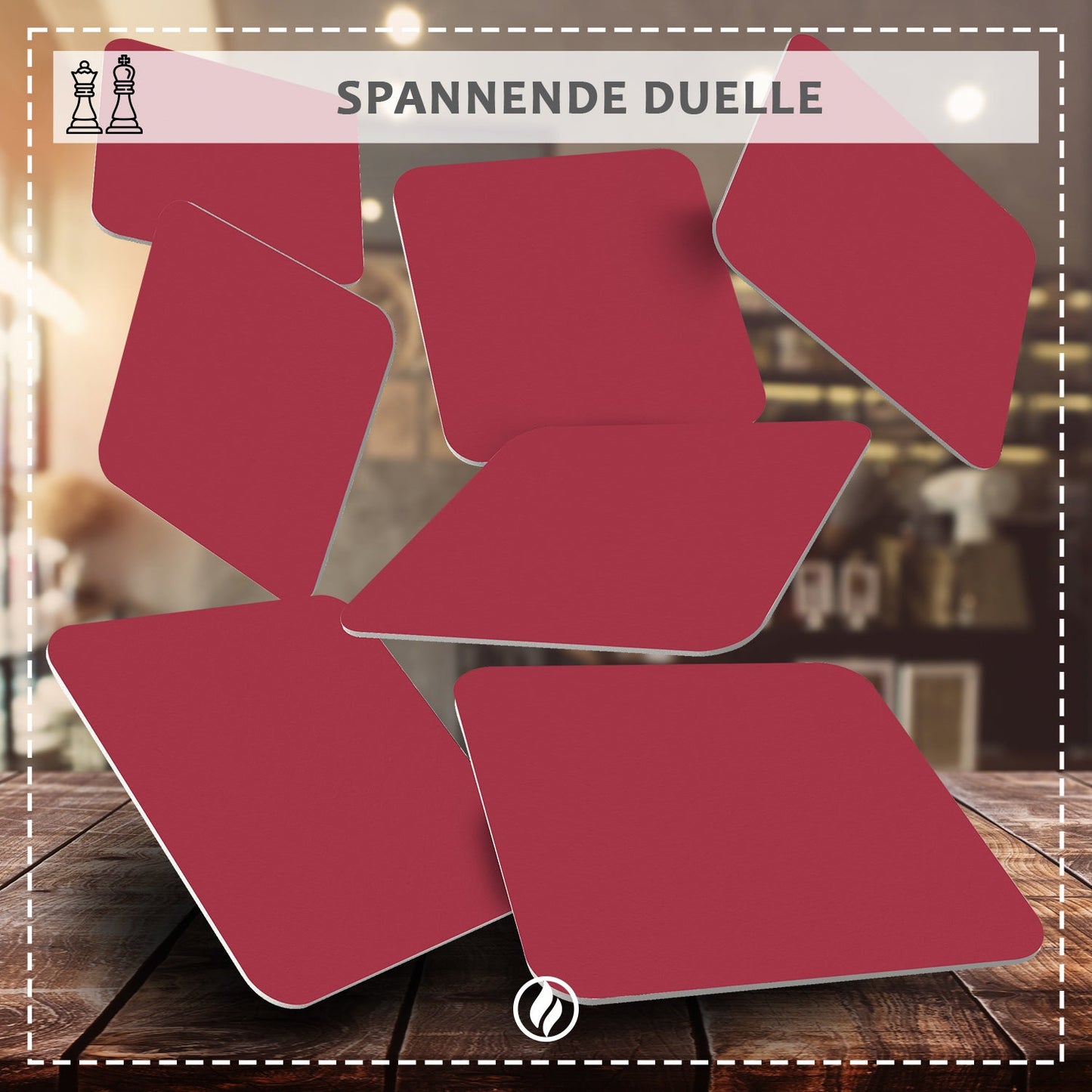 50 Stück Bierdeckel Eckig Farbig Beere Rosa Violett