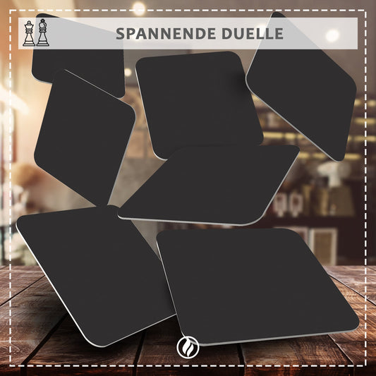 50 Bierdeckel Eckig Schwarz Minimalistisch Tischdeko